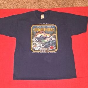Vintage 1999 Denver Broncos Super Bowl XXXIII "Back to Back" T-Shirt. Sz 2xl.